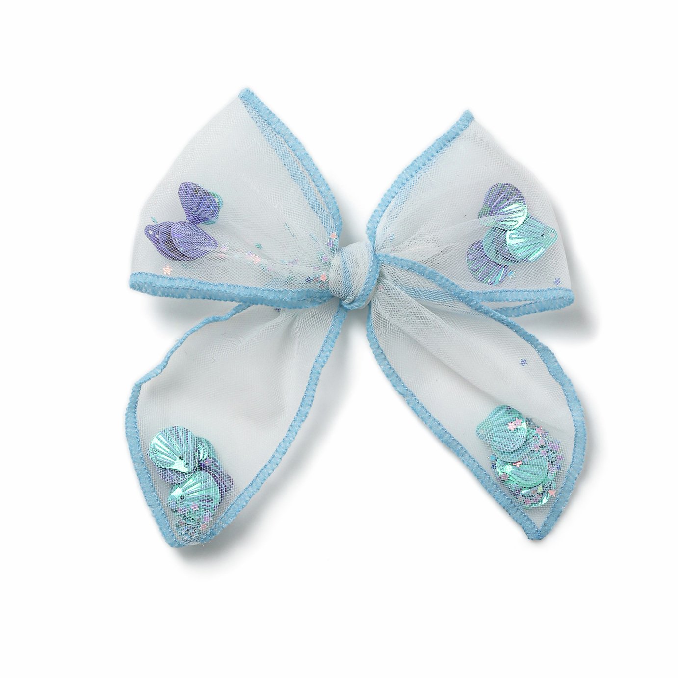 Flitzy Kids Blue Shell Shaker Hair Bow