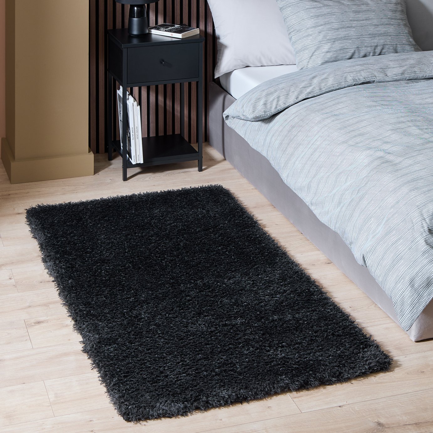 Argos Home Cosy Black Rug - 160x230cm