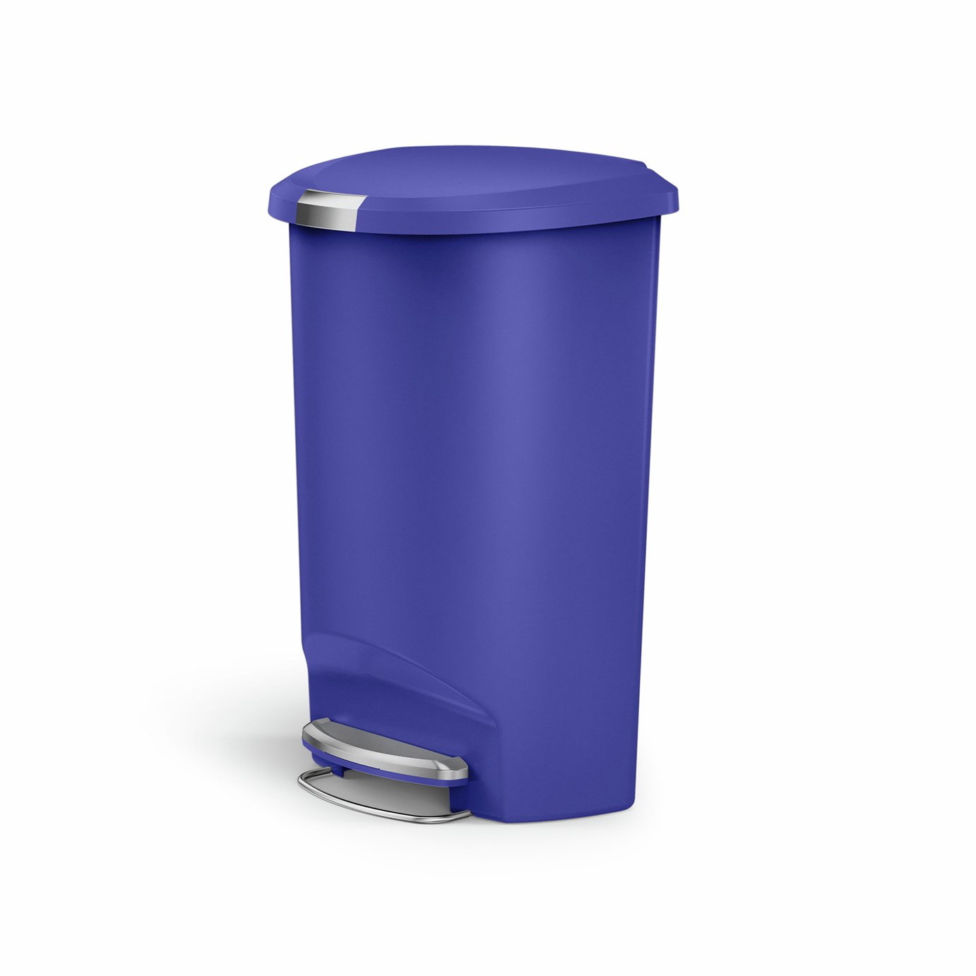 Simplehuman 50 Litre Plastic Semi Round Pedal Bin - Indigo