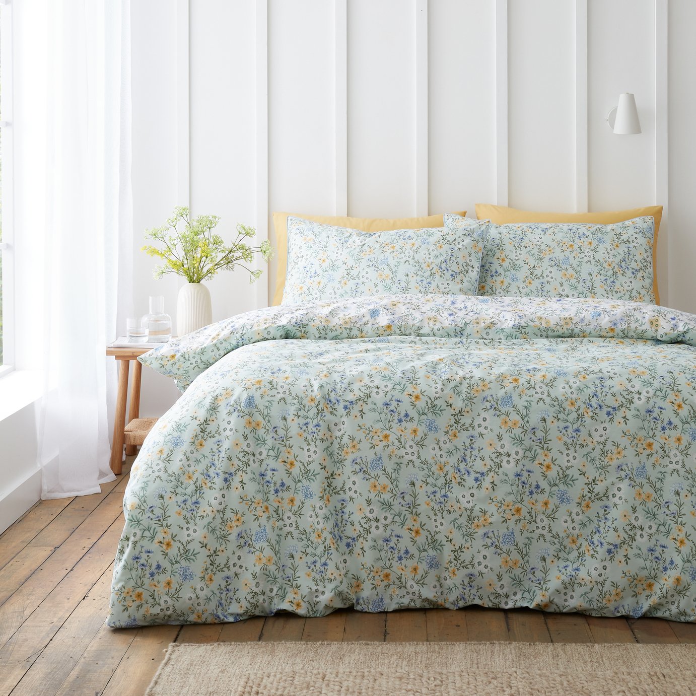Bianca Cotton 200 TC Ditsy Floral Bedding Set - Double