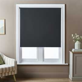 Argos Home No Drill Twist Blackout Black Roller Blind