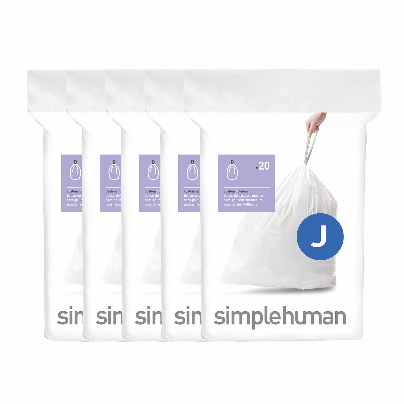 Simplehuman 45L Code J Bin Liners - Pack Of 100