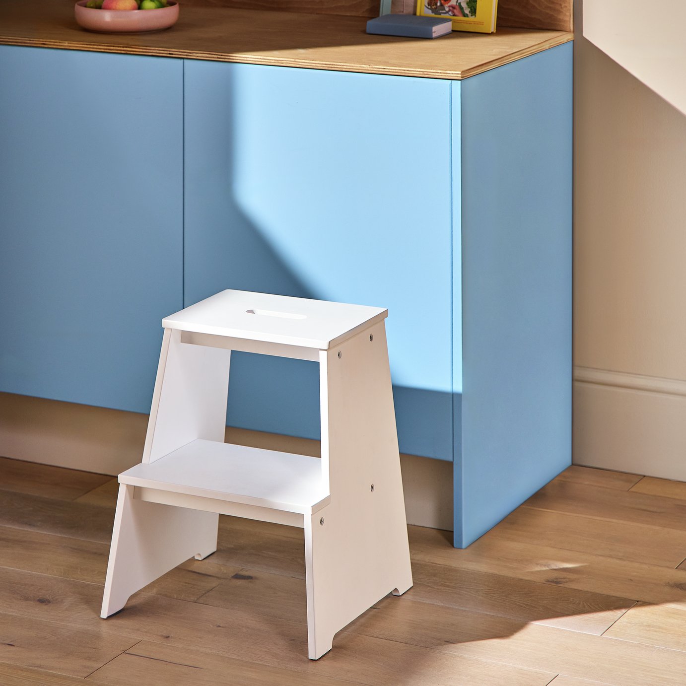 Habitat Seoul Solid Wood Step Stool - White