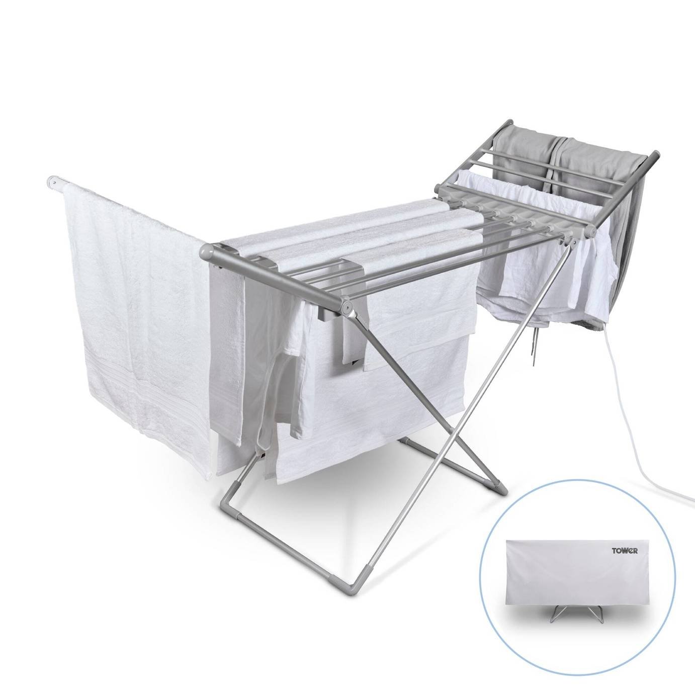 Tower Heated Winged Airer with Thermal Cover