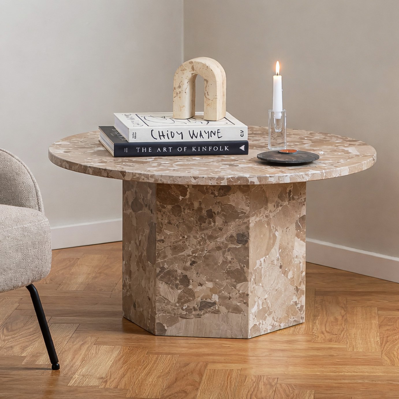 Furniture To Go Naxos Round Coffee Table - Brown