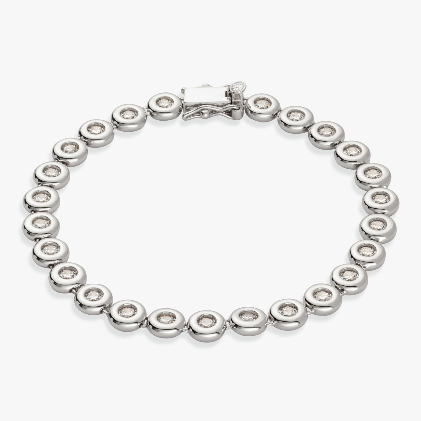 Revere Sterling Silver Cubic Zirconia Tennis Bracelet 