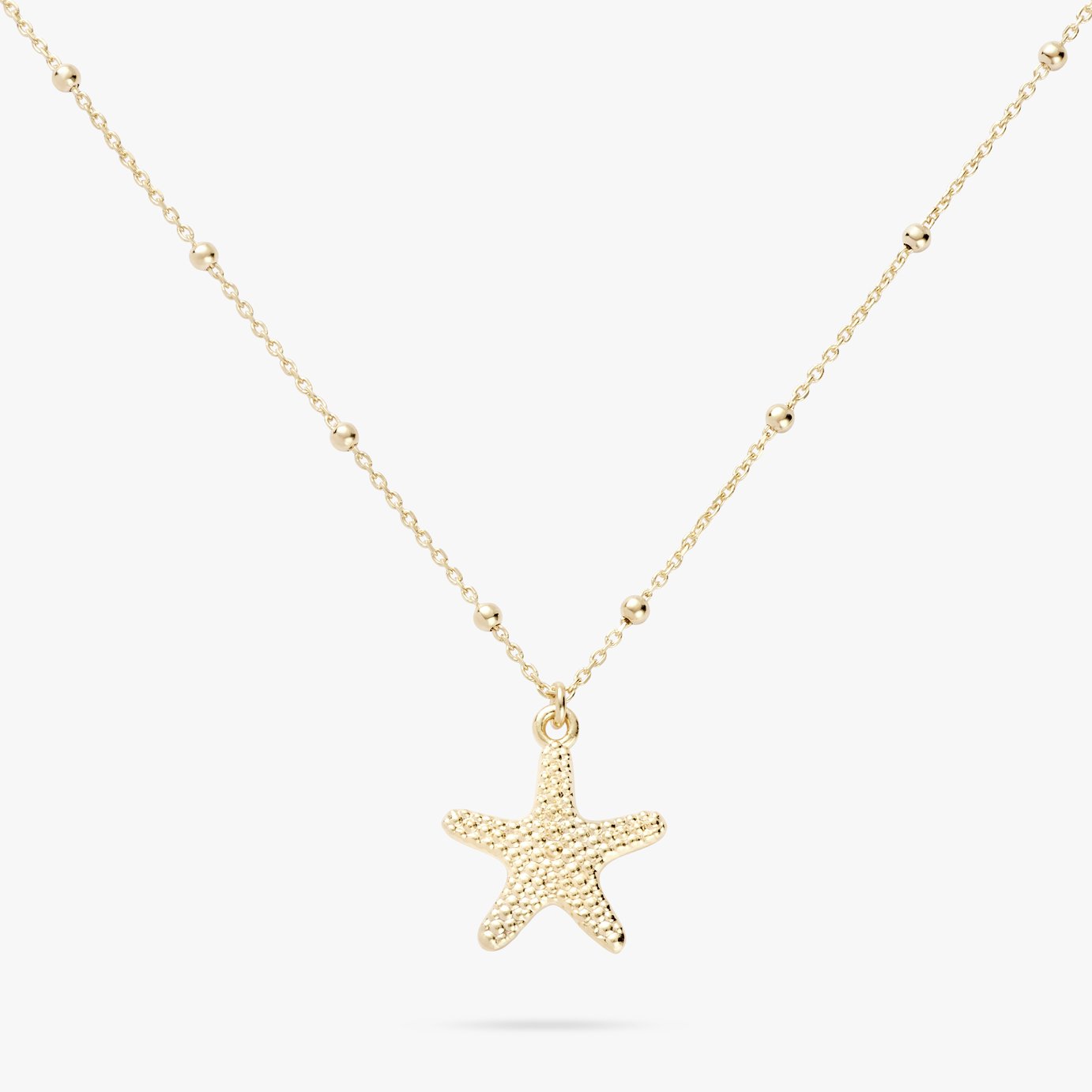 Revere 9ct Gold Plated Silver Starfish Pendant Necklace