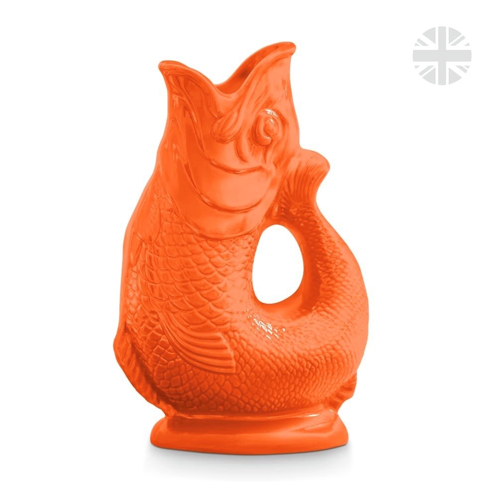 Wade Ceramic Clay Fish Jug - Orange