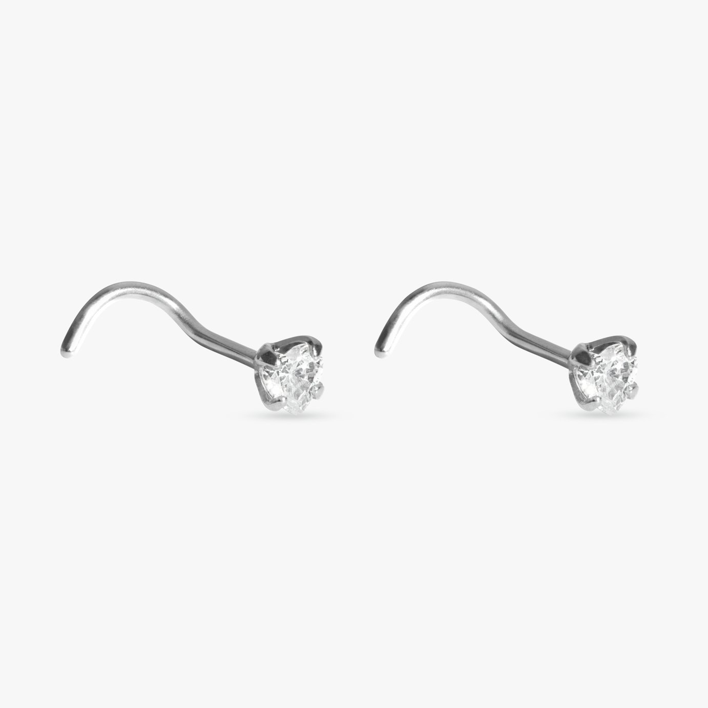 Revere Surgical Steel Heart Nose Studs - Set of 2