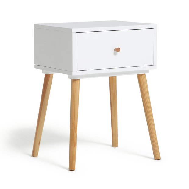 White locker deals bedside table