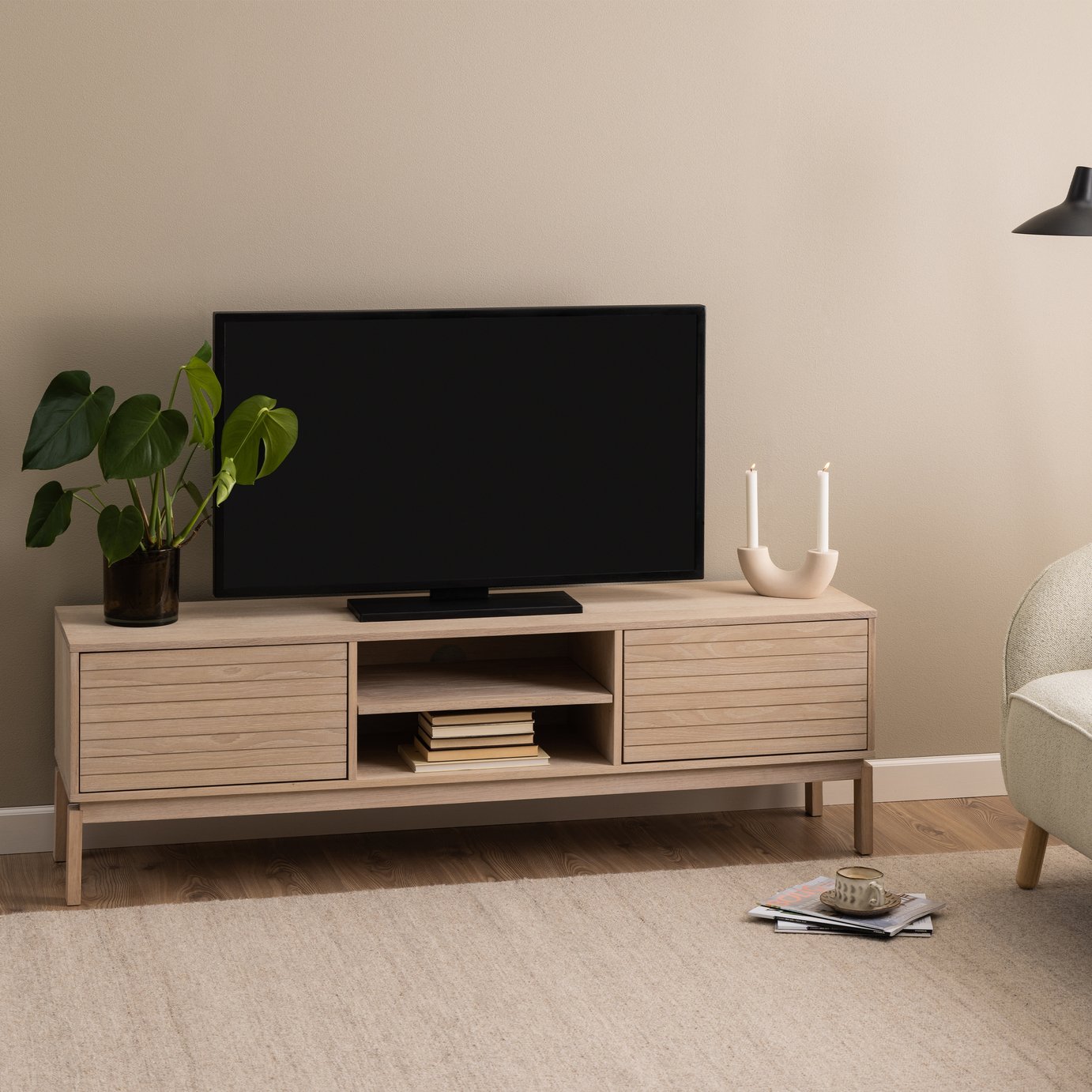 Furniture To Go Lindley 2 Door TV Unit - Natural