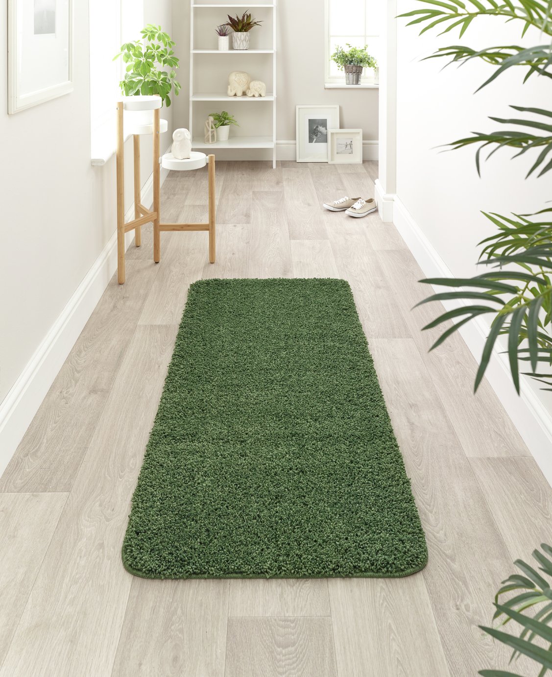 Buddy Forest Green Shaggy Rug