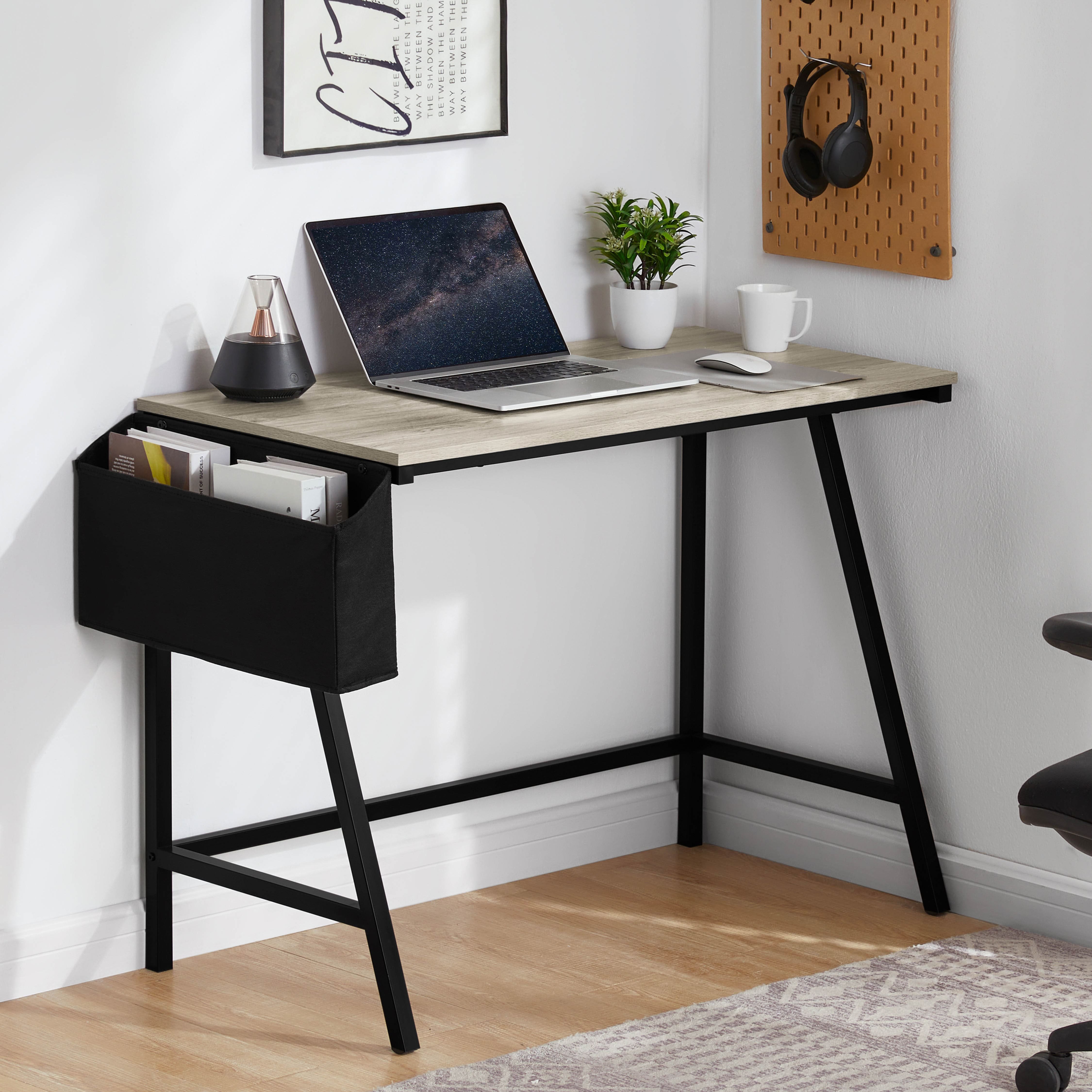 Vida Designs Brooklyn Small Computer Desk - Grey