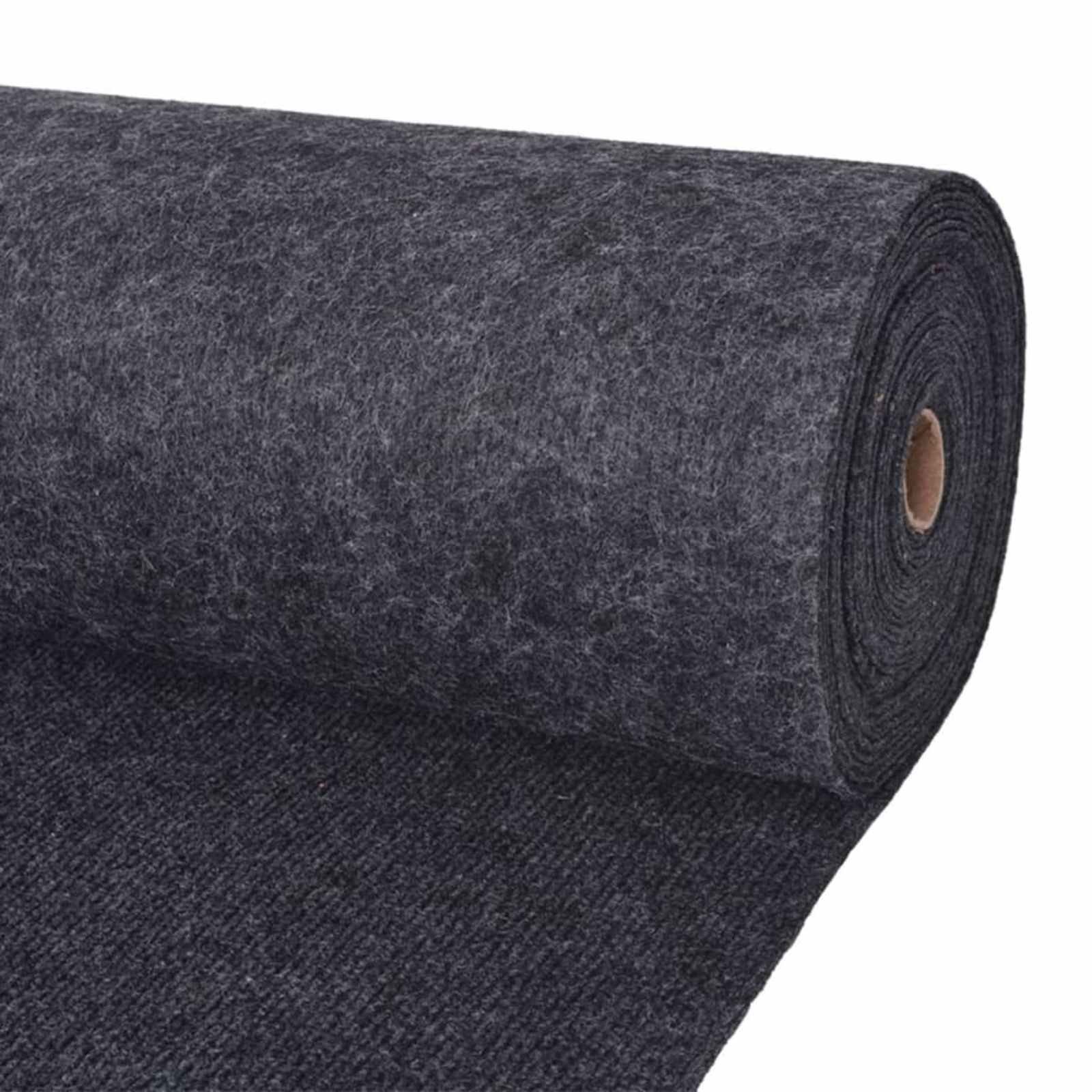 Walplus Polyester Carpet - Anthracite - 120 x 1000 cm