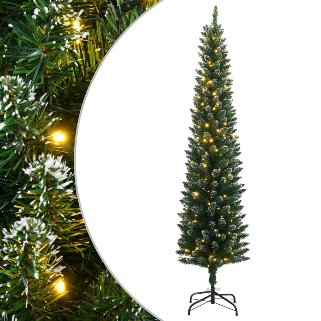 Walplus 300 LED Lights Slim Artificial Christmas Tree - Green - 180 cm