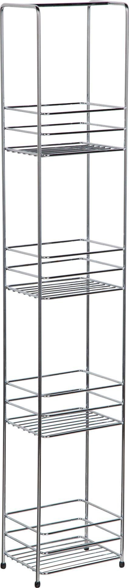 Argos Home 4 Tier Bathroom Storage Shelf Unit - Chrome