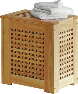 Habitat 67 Litre Wooden Laundry Bin - Natural
