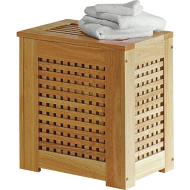 Wooden washing hot sale basket