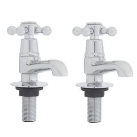 Argos Home Traditional Victorian Basin Taps - Chrome Plated