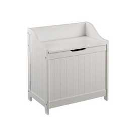 Argos Home 60 Litre Monks Bench Style Laundry Box - White