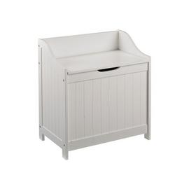 Argos Home 60 Litre Monks Bench Style Laundry Box - White
