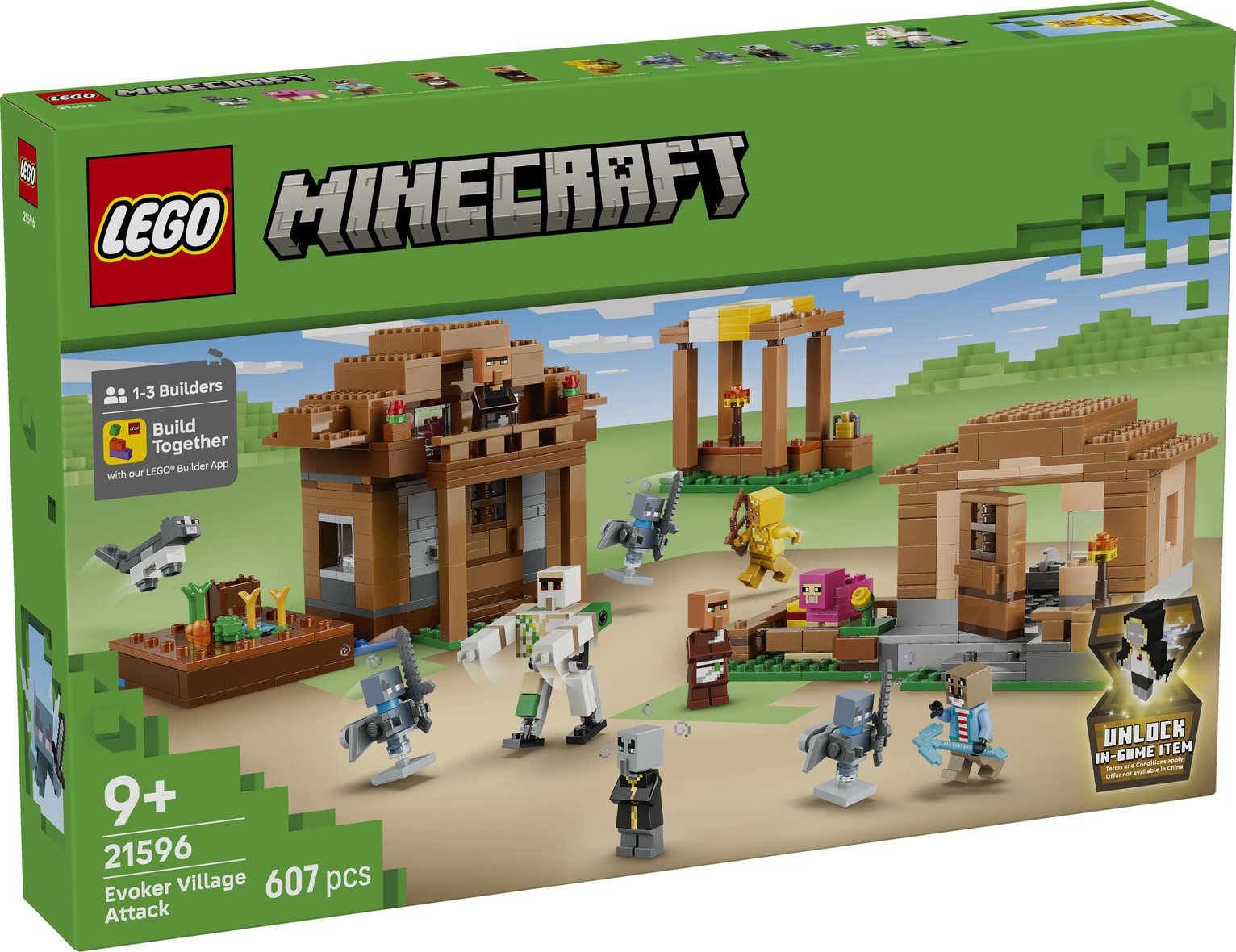 LEGO Minecraft Evoker Village Attack Toy for Kids 21596 PREORDER
