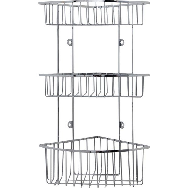 Buy Argos Home 3 Tier Wall Mounted Chrome Shower Caddy