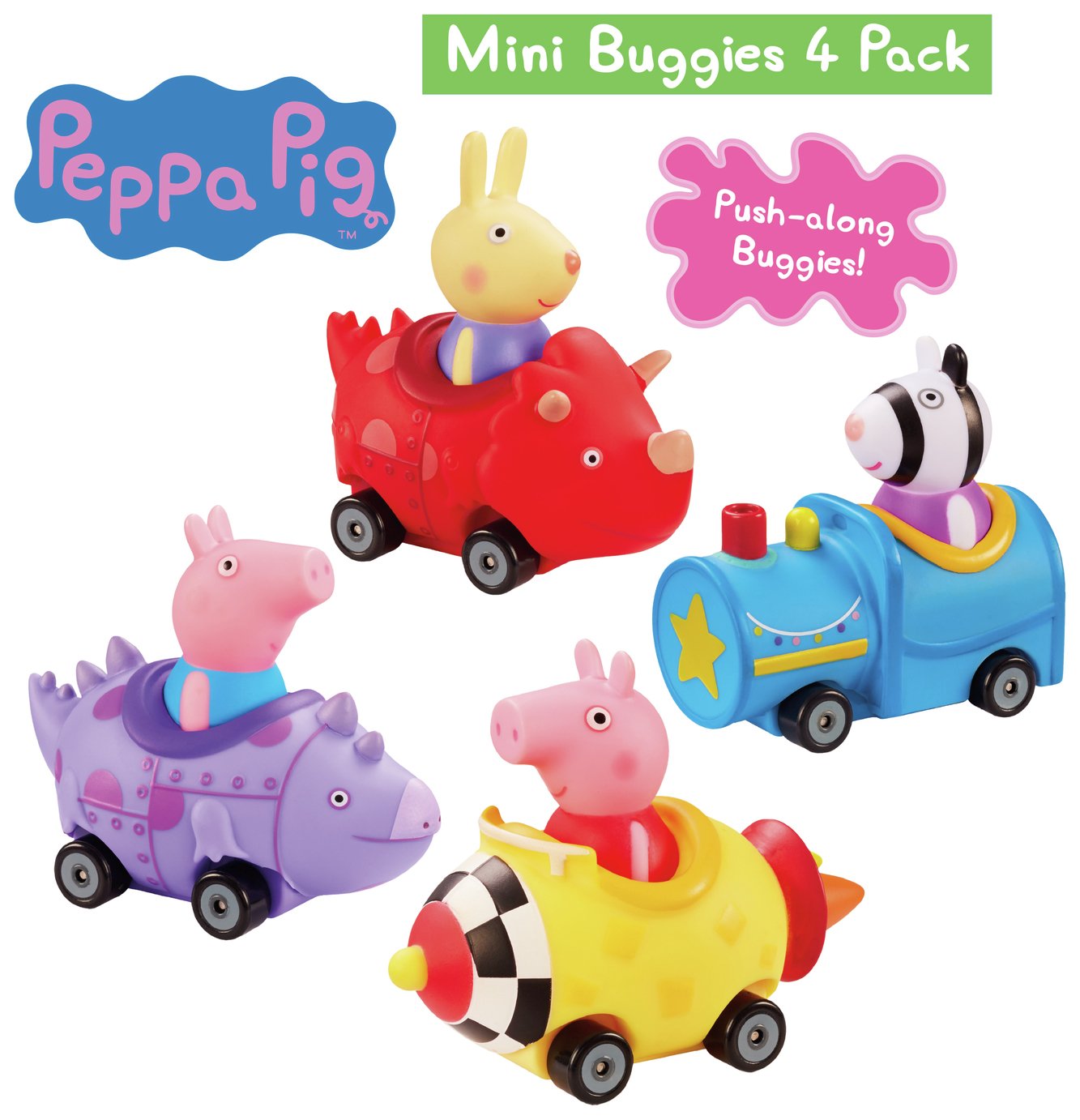 peppa pig push along car