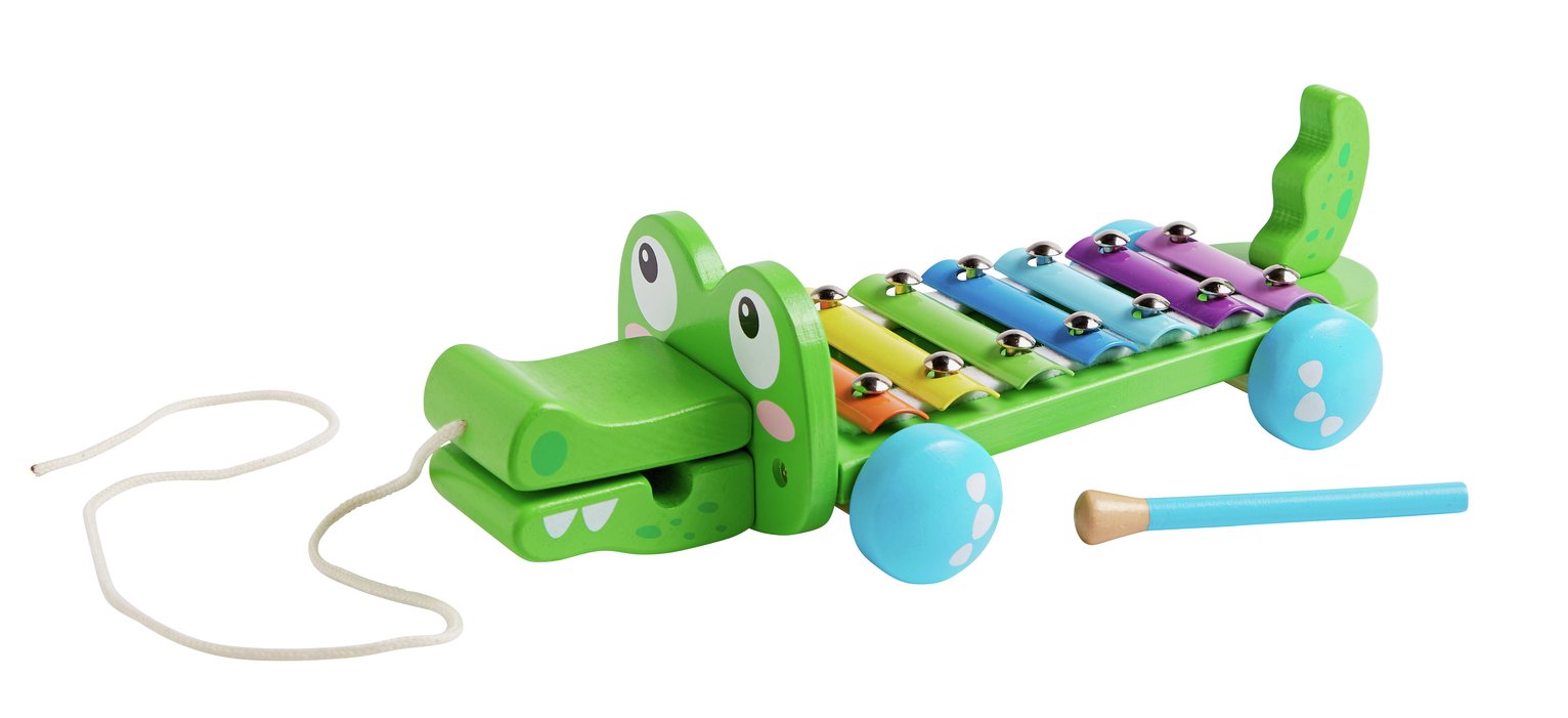 wooden push along toy argos