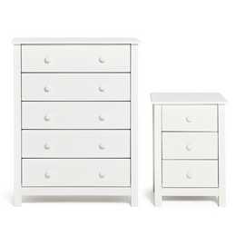 Argos Home Scandinavia Bedside & 5 Drawer Chest Set