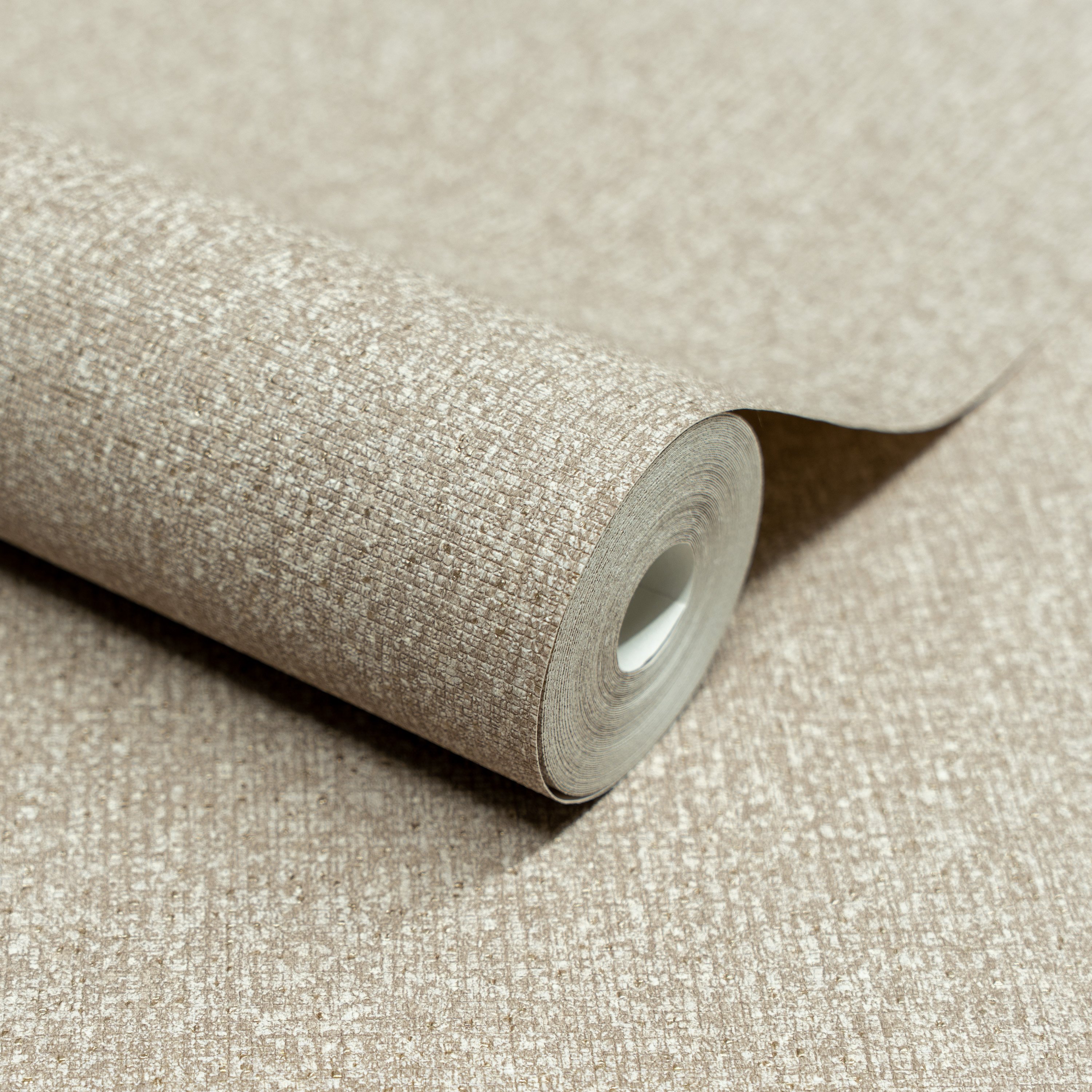 Grandeco Boutique Monroy Semi Plain Embossed Wallpaper - Taupe