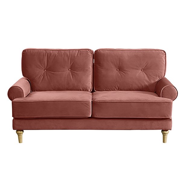 Buy Habitat Vienna 2 Seater Velvet Sofa - Rose | Sofas | Argos