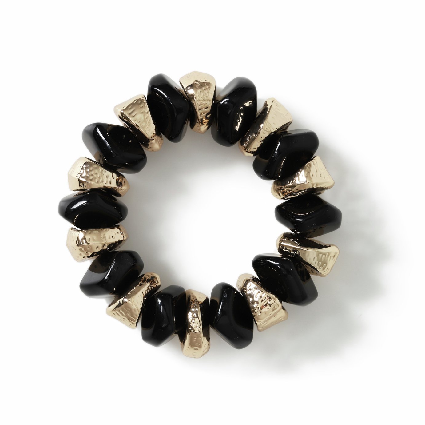 Freedom Black and Gold Bead Bracelet
