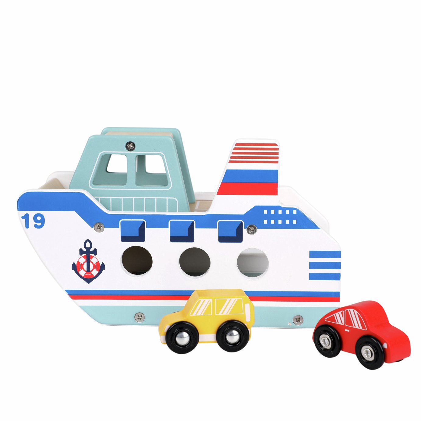 Chad Valley Wooden Car Ferry Playset