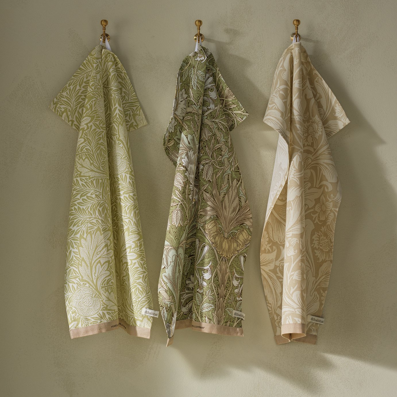 Habitat x Morris & Co Pantry Set of 3 Tea Towels