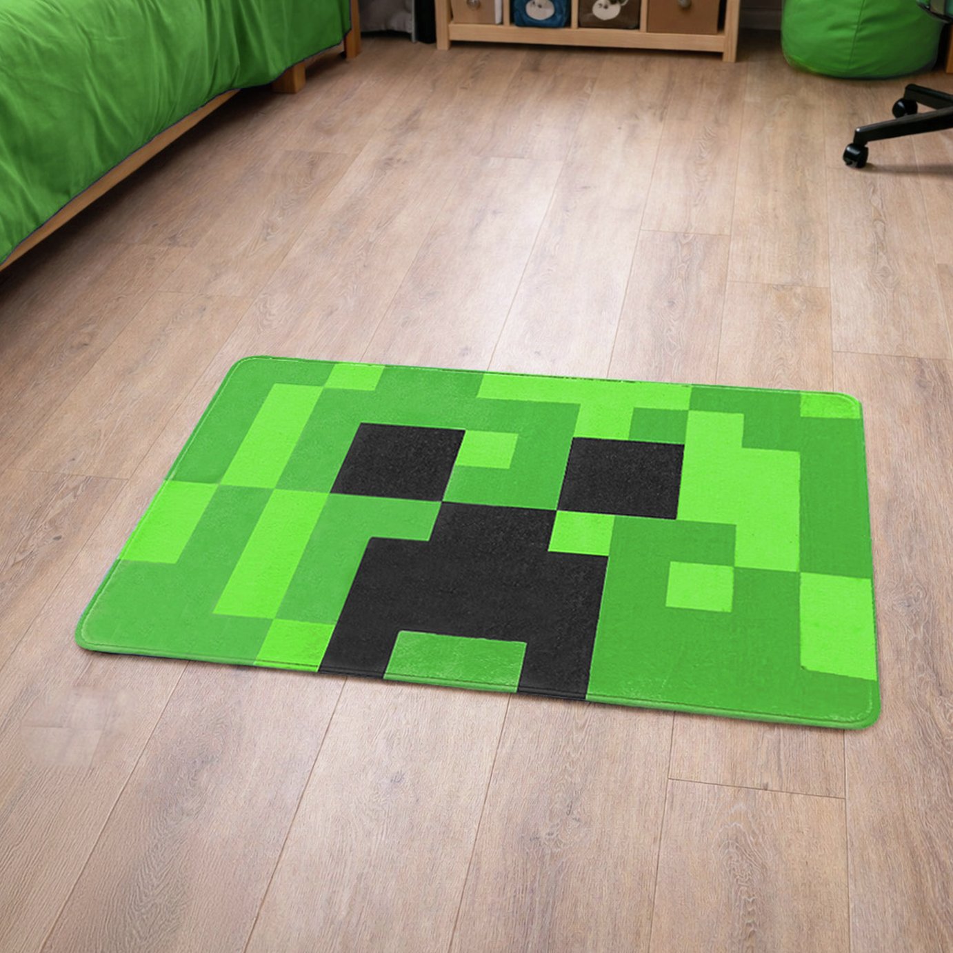 Minecraft Creeper Green Rug - 65x100cm