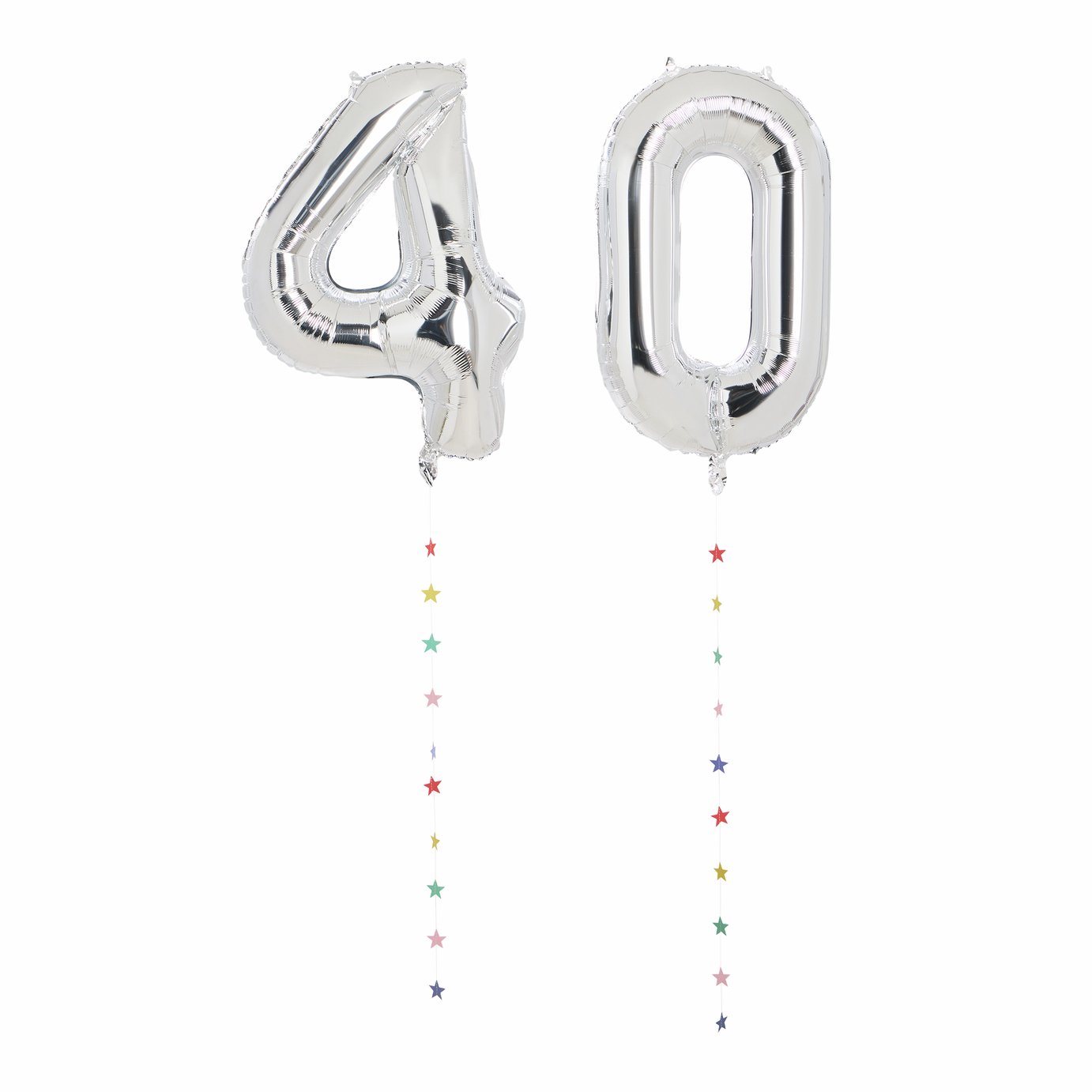 Mad Party 40 Milestone Number Foil Balloons and Tails Kit