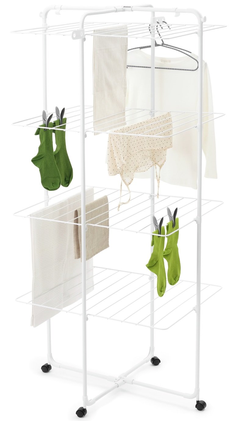 Brabantia 30m Hang On Tower Clothes Airer - White