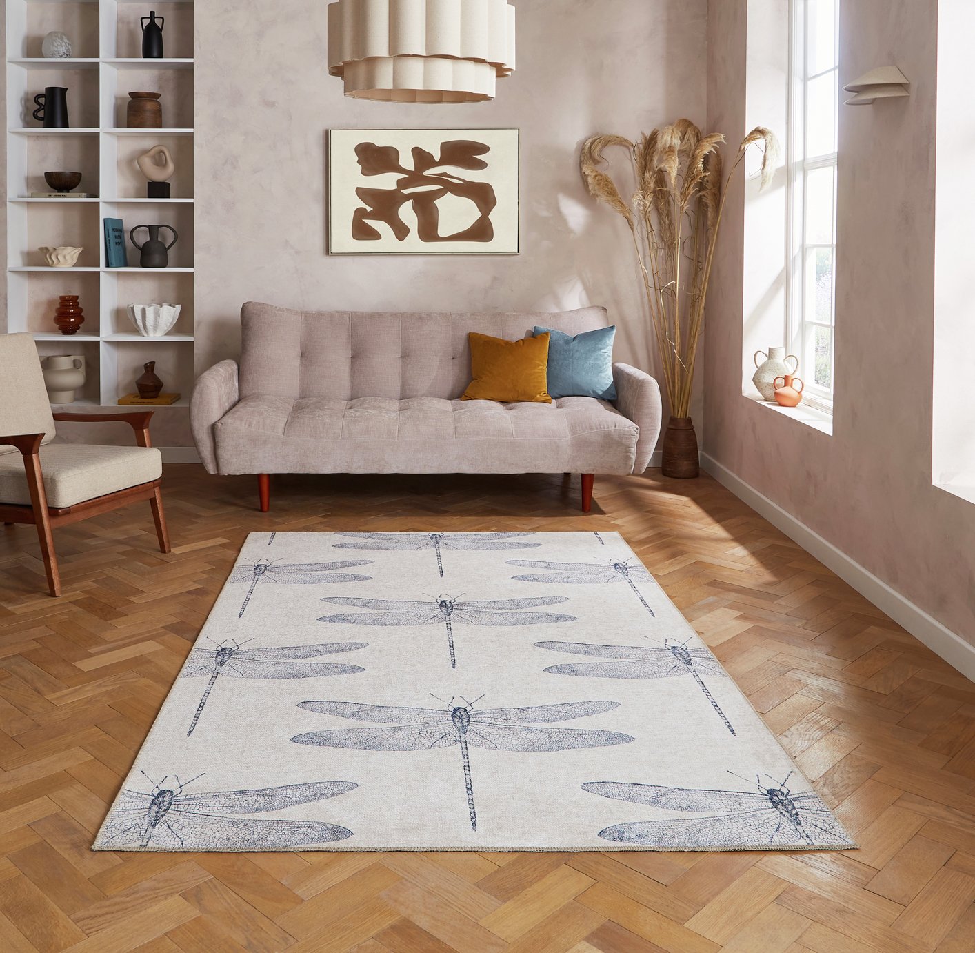 Harlequin Demoiselle Indigo Blue Flatweave Rug