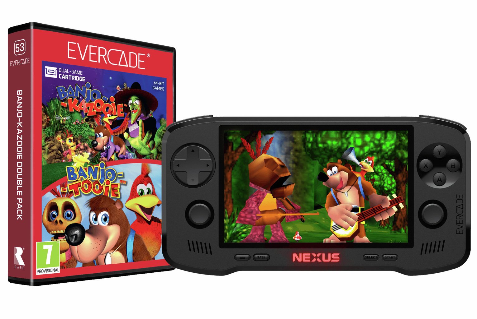 Evercade Nexus and Banjo-Kazooie Double Pack + Exclusive Carry Case Pre-Order