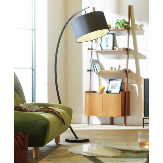 Buy Habitat Clane Arch Floor Lamp - Black | Floor lamps | Habitat