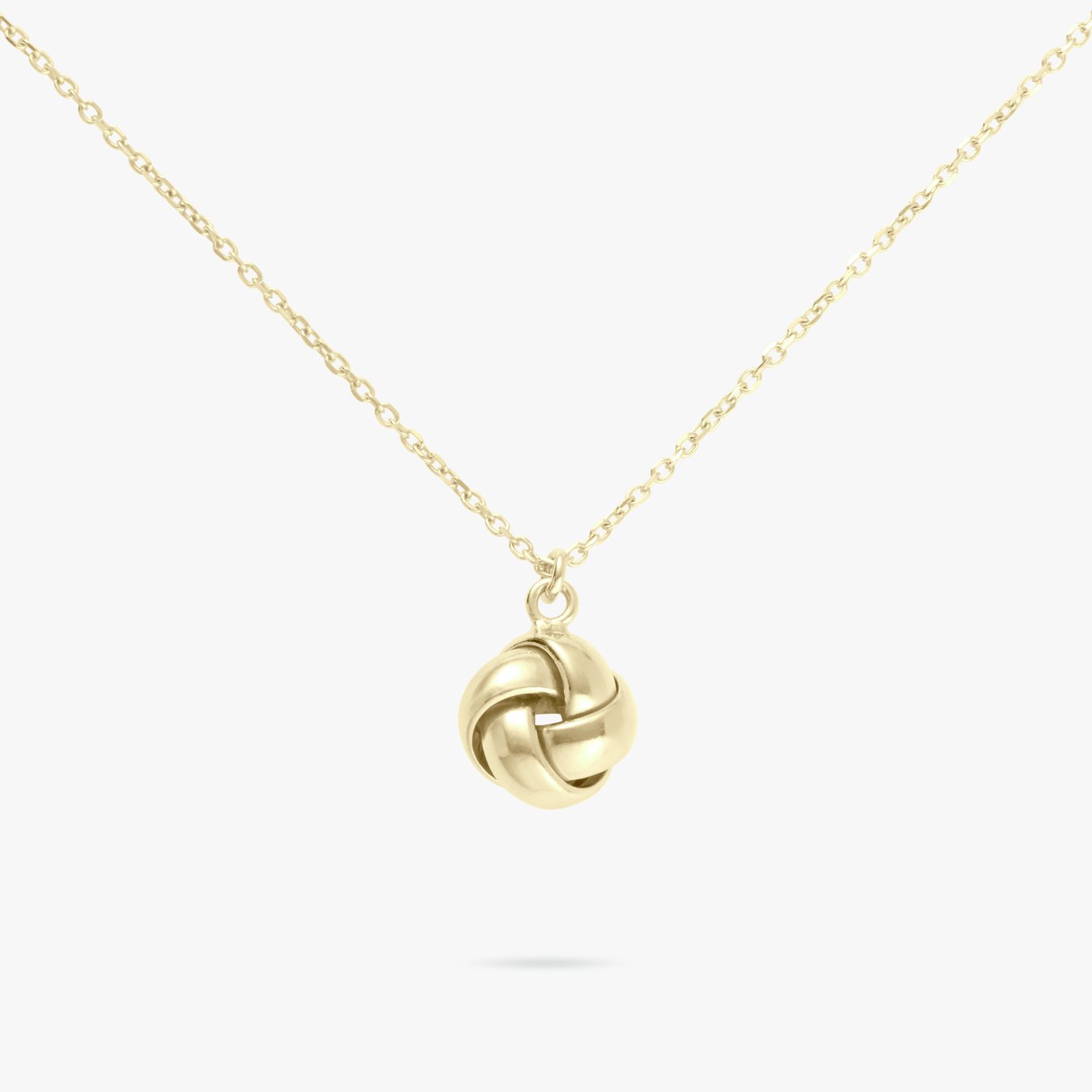 Revere 9ct Gold Plated Sterling Silver Knot Pendant Necklace