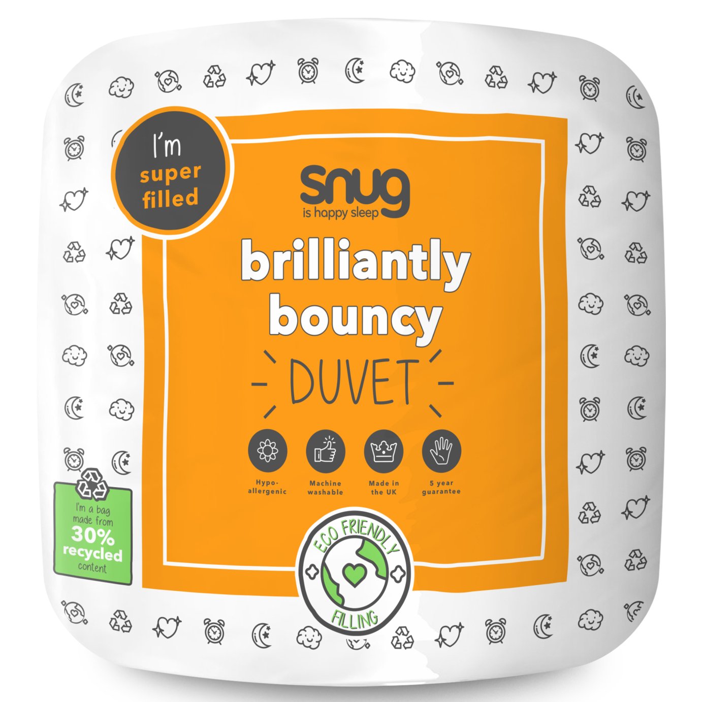 Snug Brilliantly Bouncy All Seasons 10.5 Tog Duvet - King size