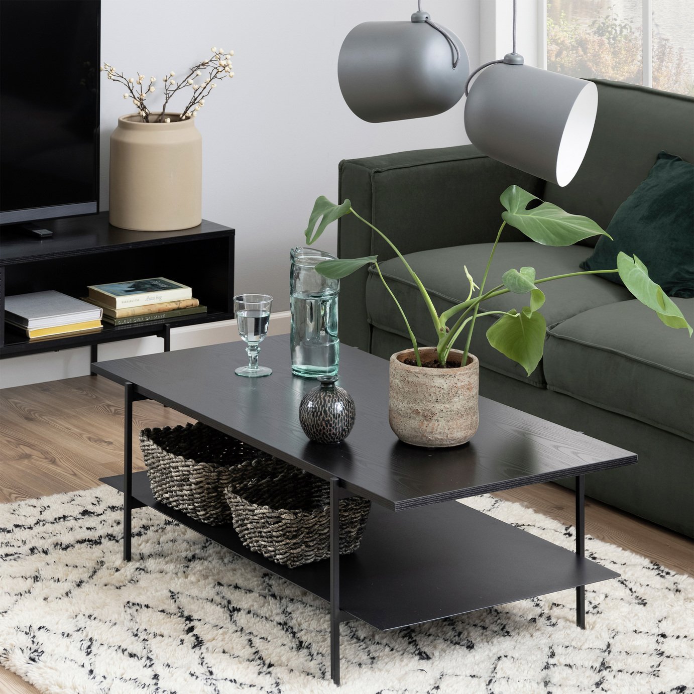 Furniture To Go Angus Rectangular Coffee Table - Black
