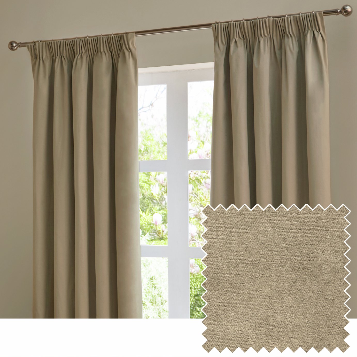 Furn Ultimate Velvet Blackout Pencil Pleat Curtains