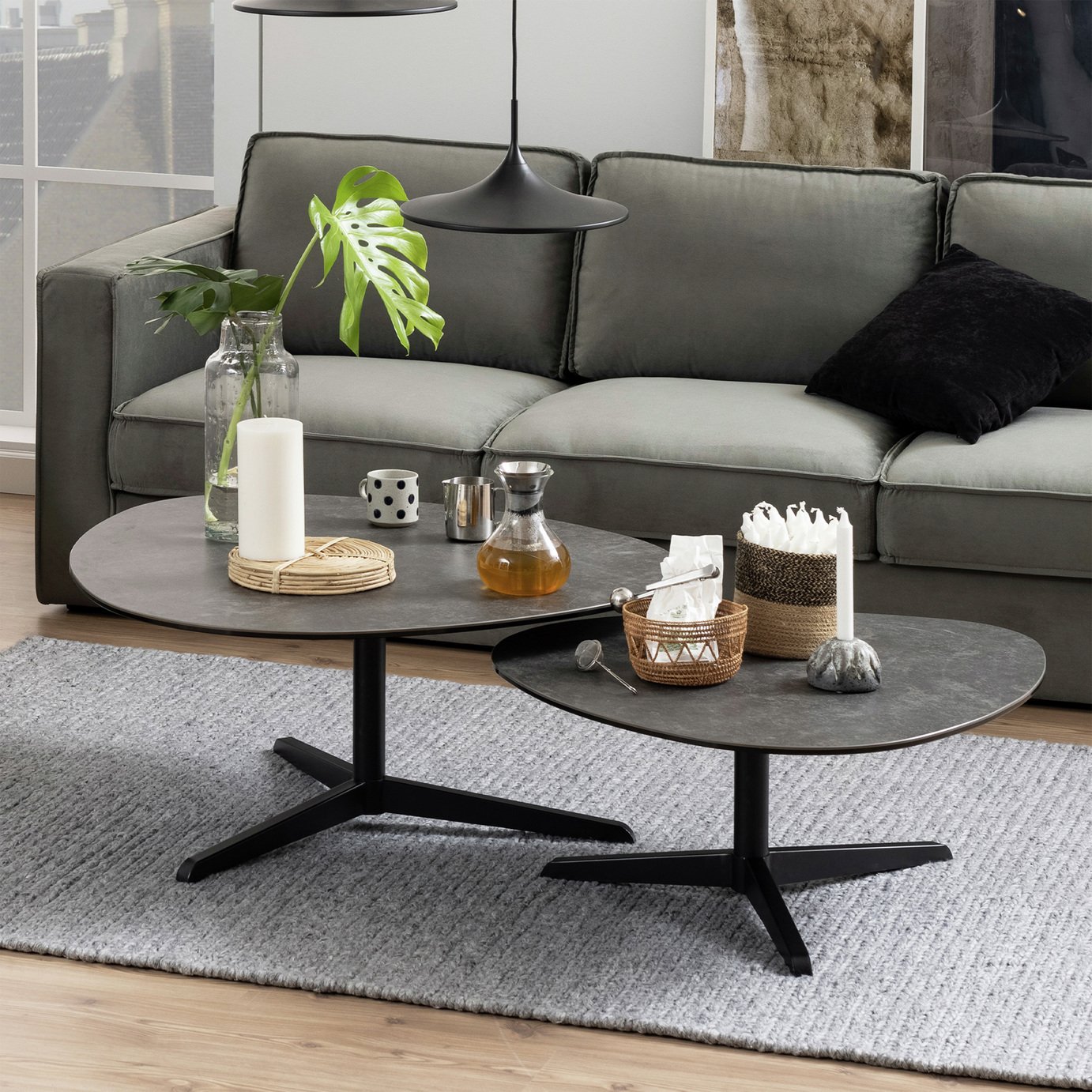 Furniture To Go Barnsley Round Coffee Table - Black