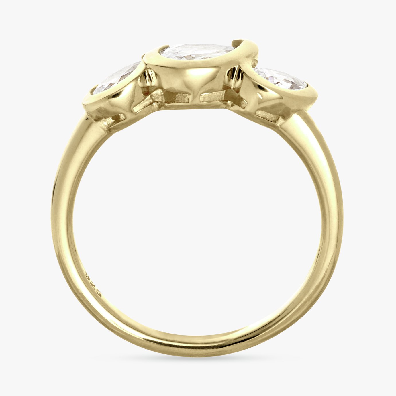 Revere Gold Plated Silver Trilogy Dress Ring
