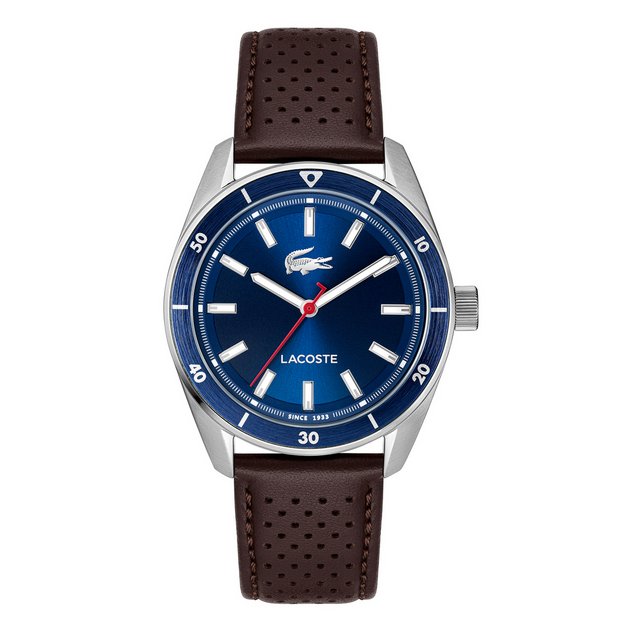 Lacoste Women\'s/Unisex Blue Dial Leather Strap Watch Lacoste Women main image 3