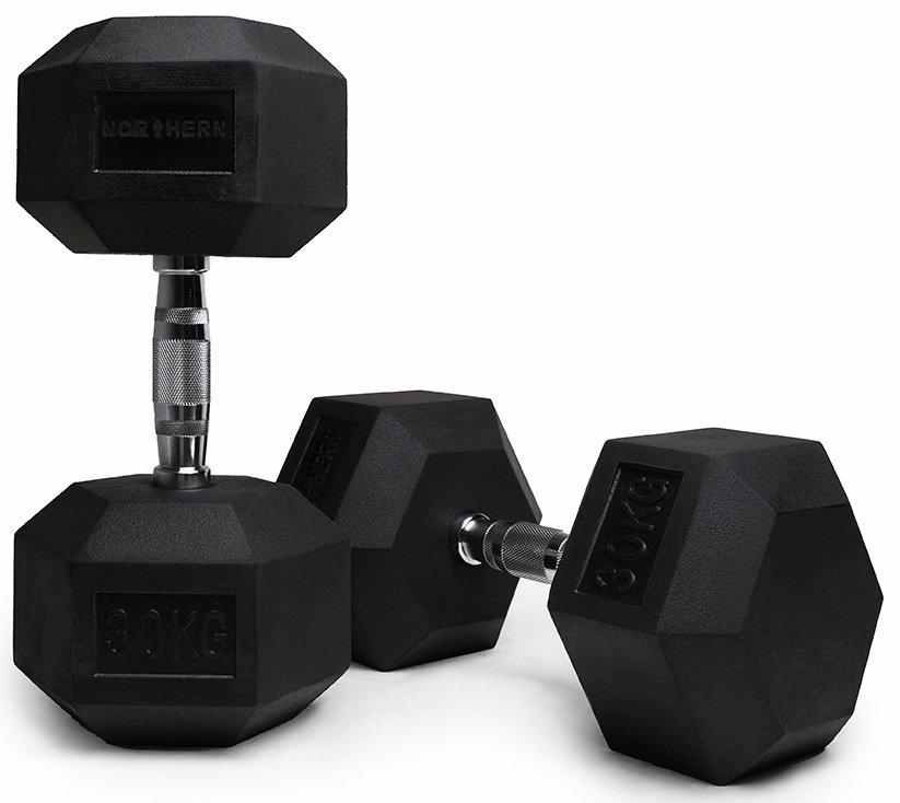 Northern Hex Cast Iron Dumbbells Set - 2 x 30Kg