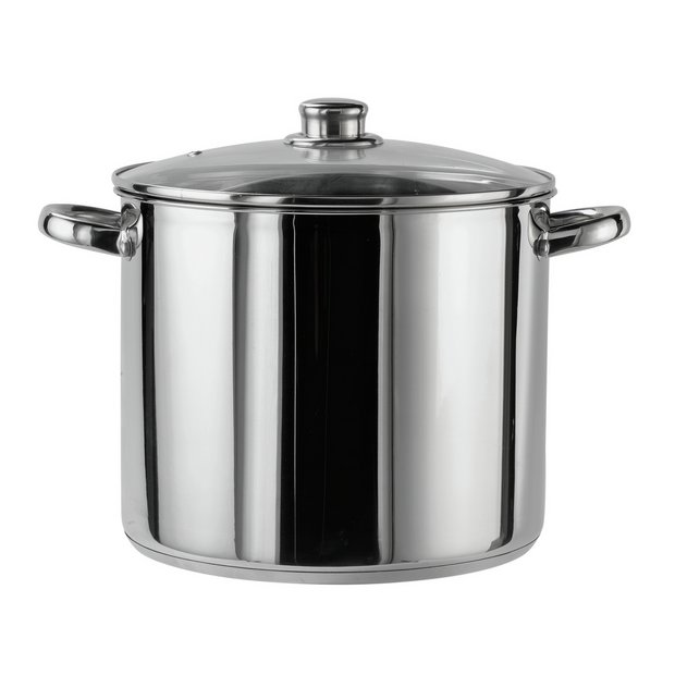 TAIMIKO Stainless Steel Stockpot,Induction Stockpot with Cookware Lid Straight Pot Cater Stew Soup Boiling Pan 3 Models to Choose Large Capacity Pot 3 Layer Composite Bottom Deep Stock Pot Silver 36L-36cm 